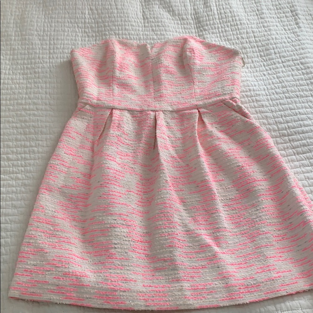 Moulinette Soeurs Tweed pink and cream dress